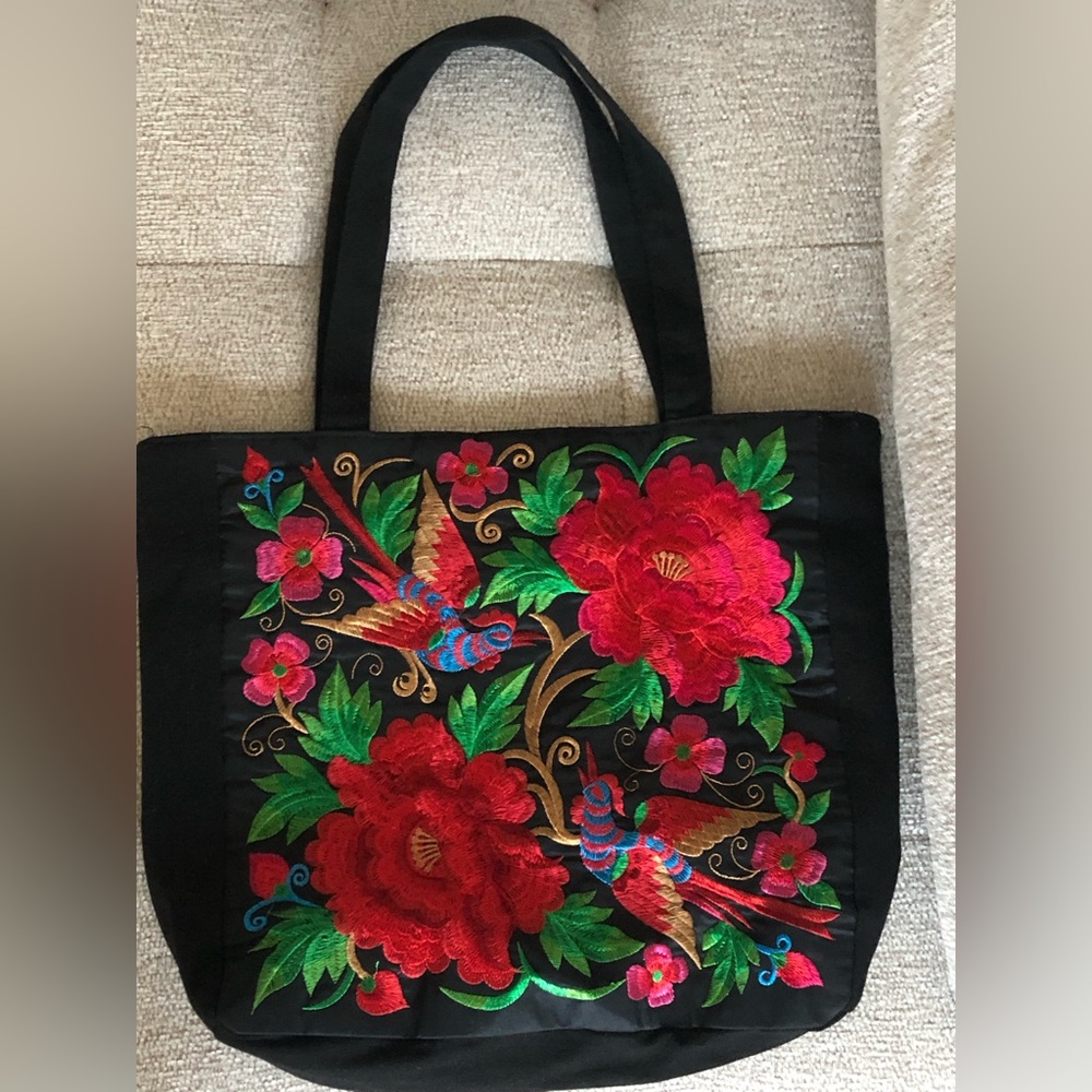 Embroidered Tote Bag